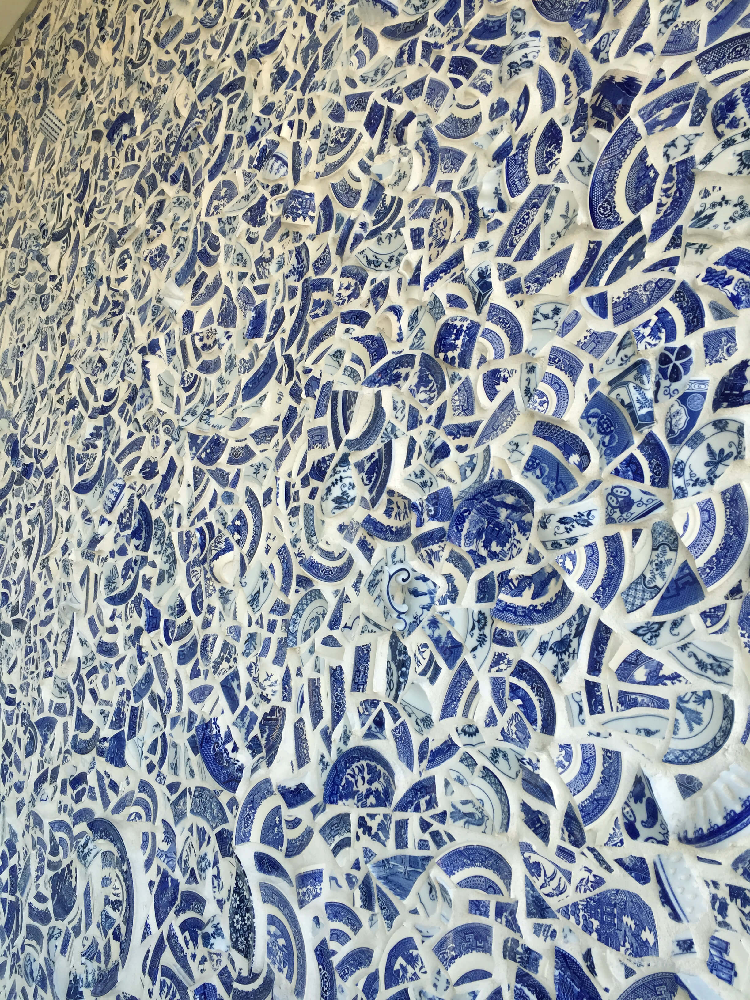 Blue Willow Broken China Mosaic